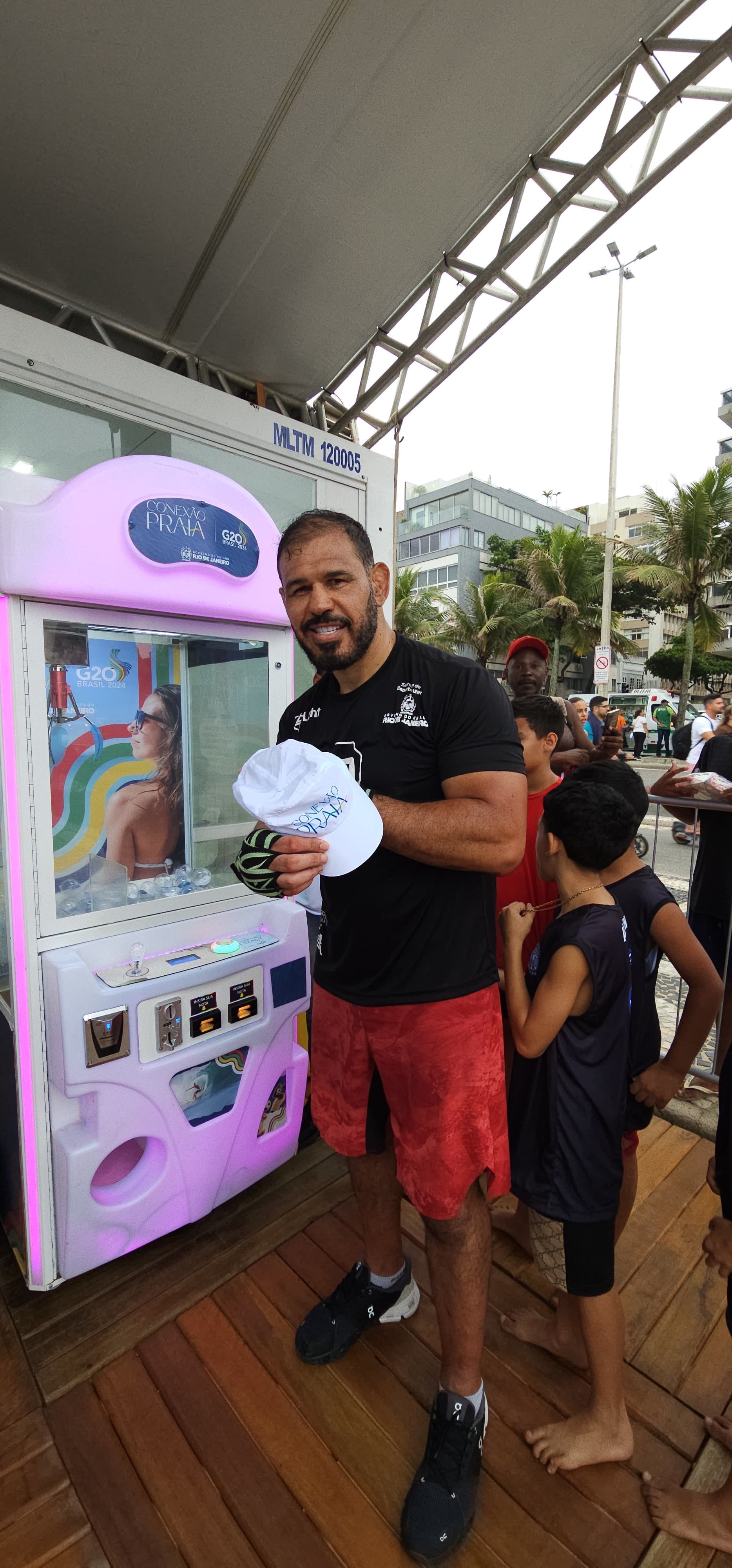 Artist working on large canvas